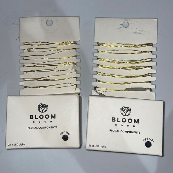 2 x Bloom Room 25 ct LED Mini Gold Wire with Warm White String Lights - Picture 3 of 6
